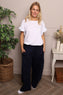 Blair Button Pocket Cotton Trousers Navy