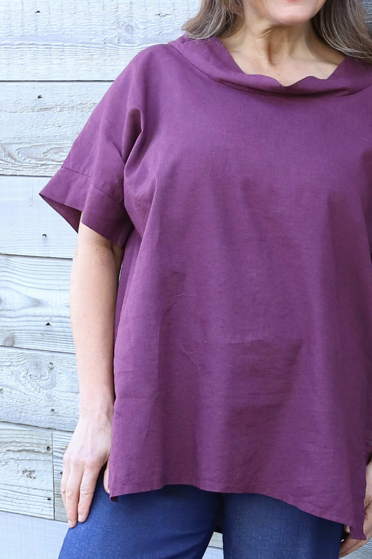 Baines Linen Top Wine