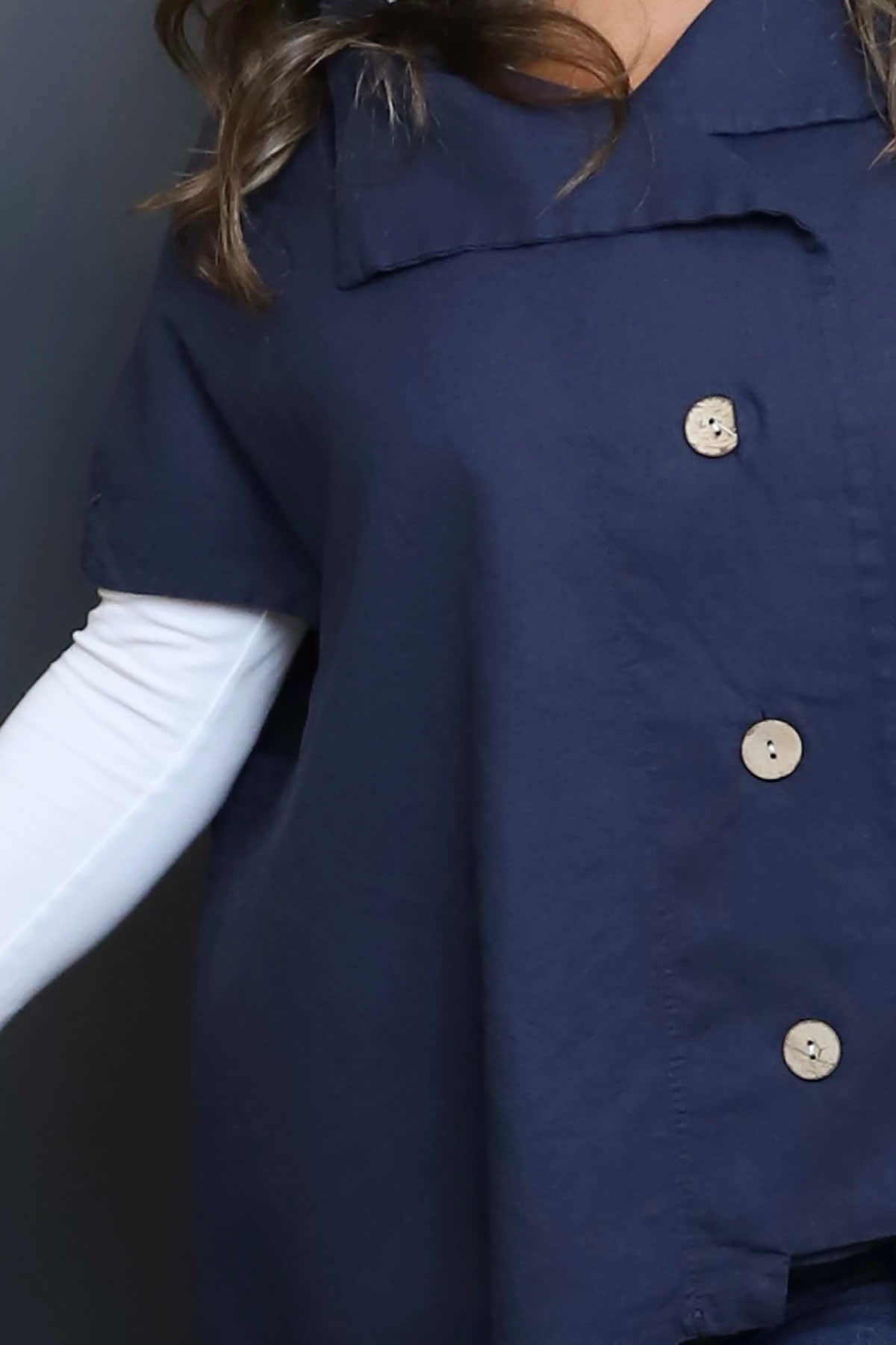 Sabella Linen Shirt Navy