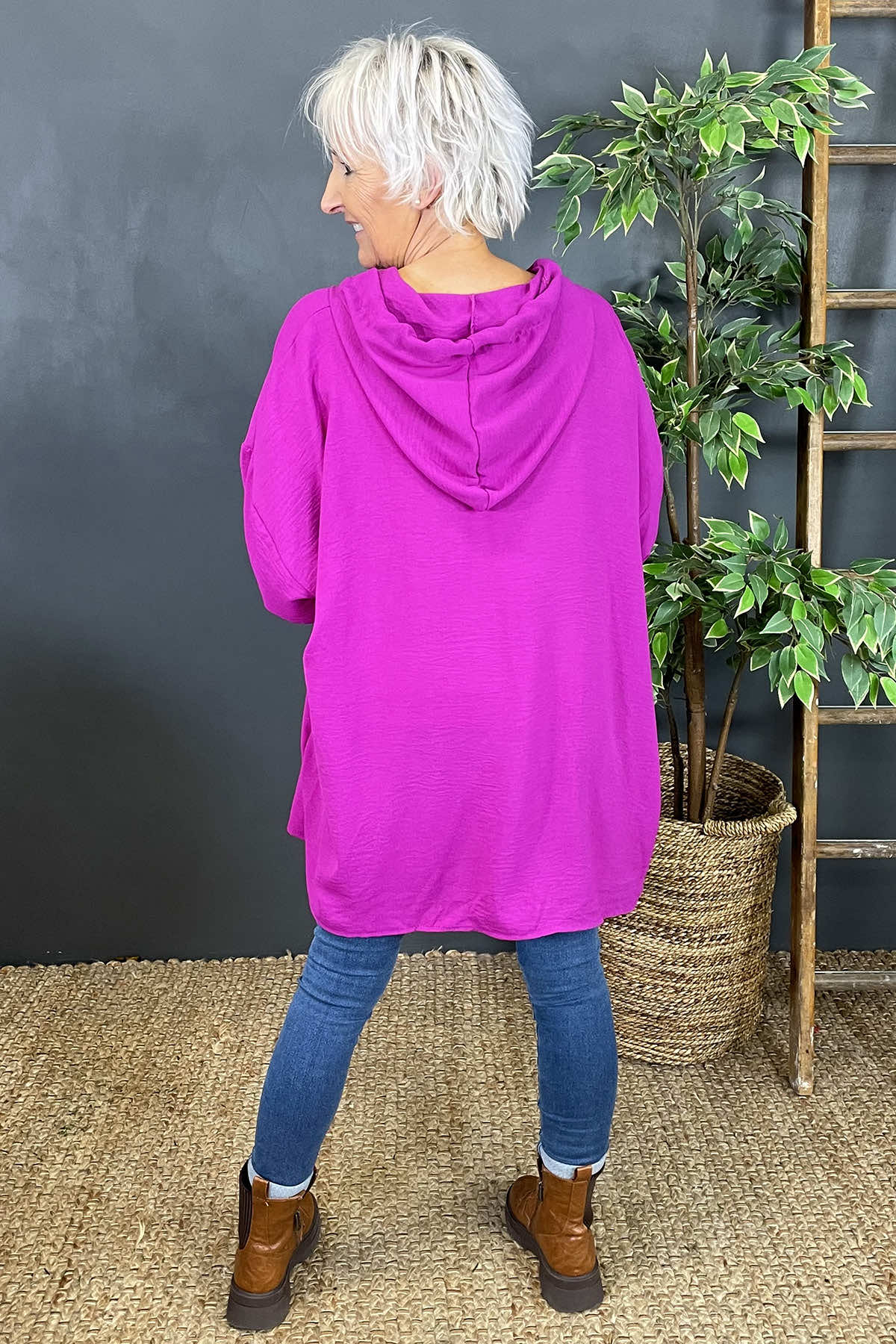 Jada Hooded Top Berry