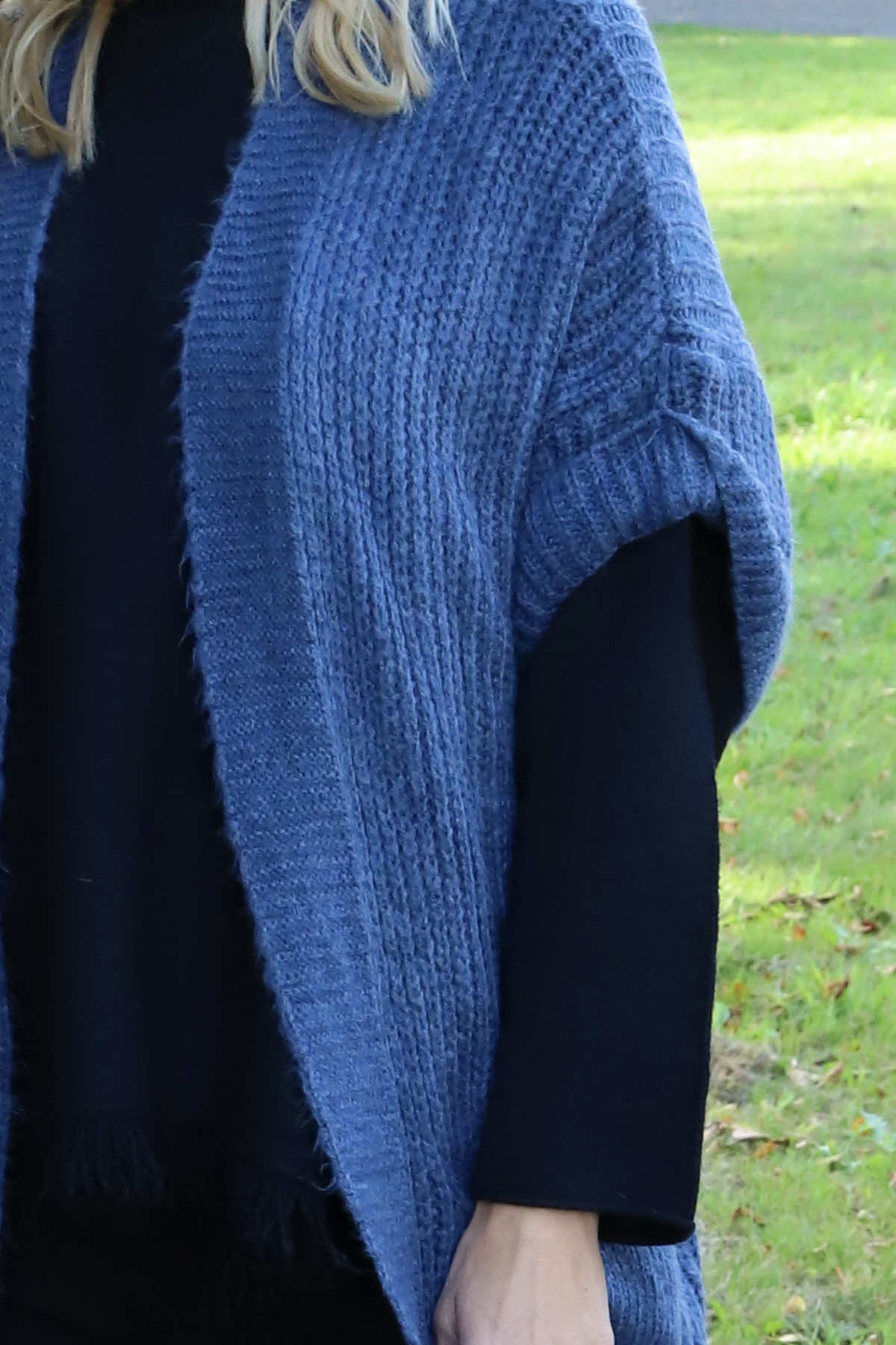 Quinn Knitted Cardigan Blue