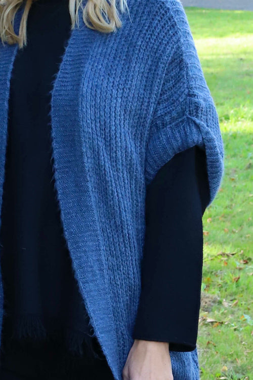 Quinn Knitted Cardigan Blue - Image 3