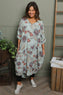 Ayla Floral V-Neck Dress Mint