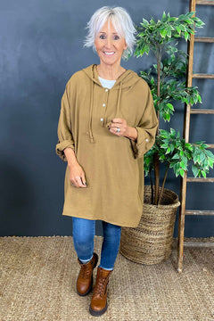 Jada Hooded Top Camel