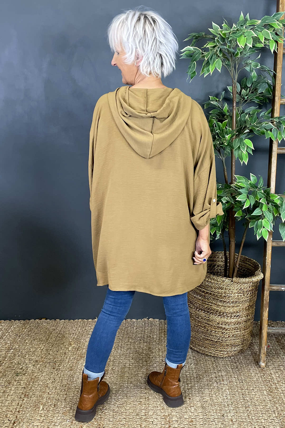 Jada Hooded Top Camel