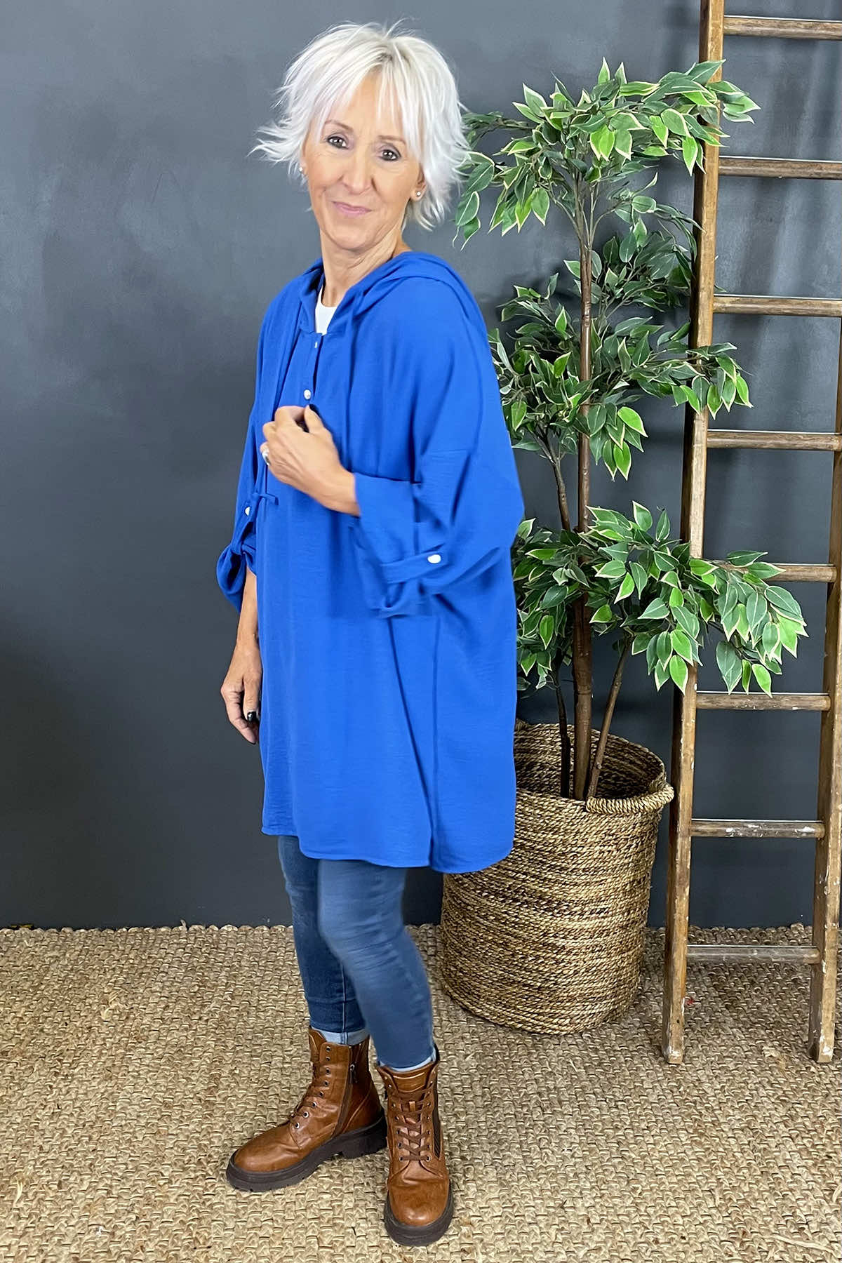 Jada Hooded Top Cobalt