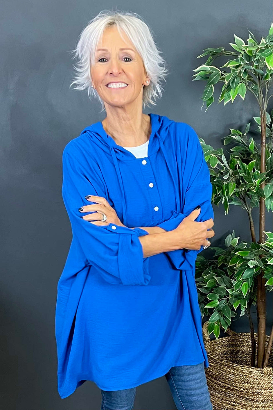 Jada Hooded Top Cobalt
