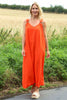 Fiona Strap Dress Orange