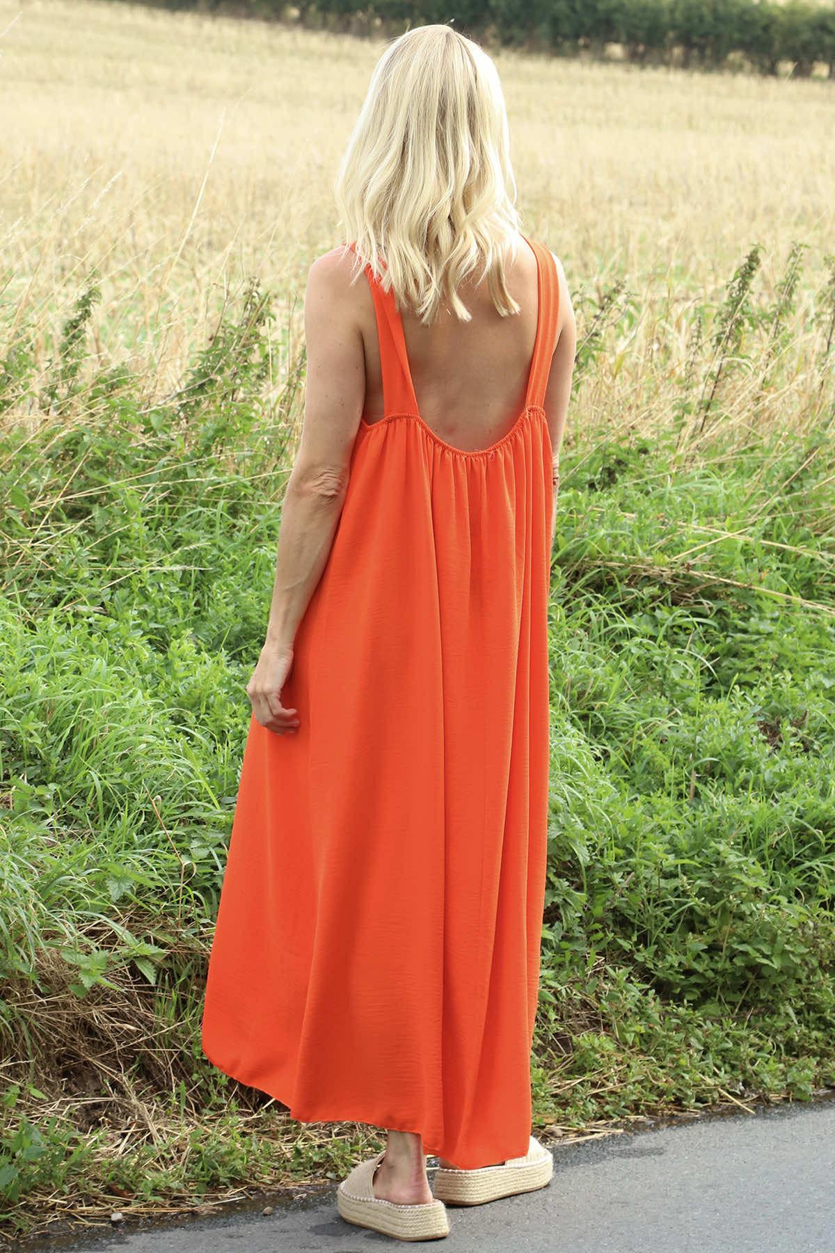 Fiona Strap Dress Orange