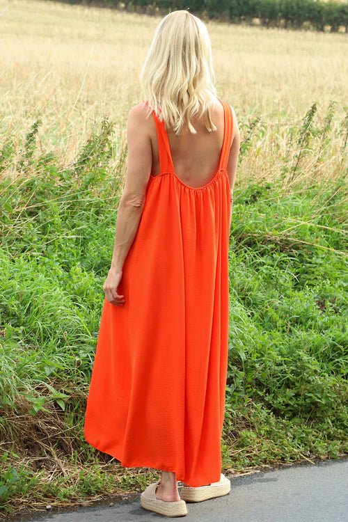 Fiona Strap Dress Orange - Image 4