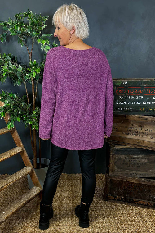 Fallon Knitted Top Purple - Image 4