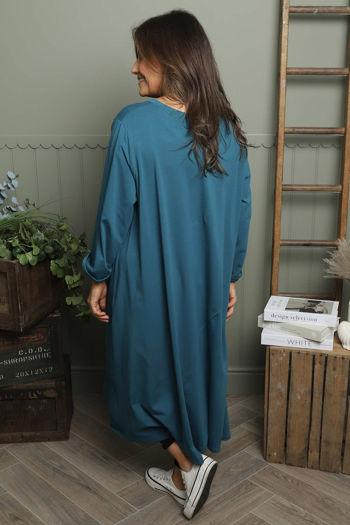 Penny Cotton Dress Teal