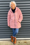 Beatrice Hooded Zip Up Jacket Pink