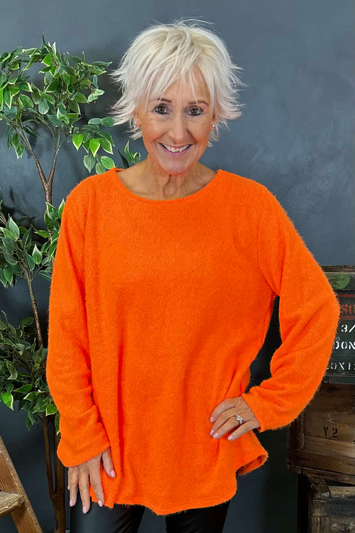 Fallon Knitted Top Orange - Image 3