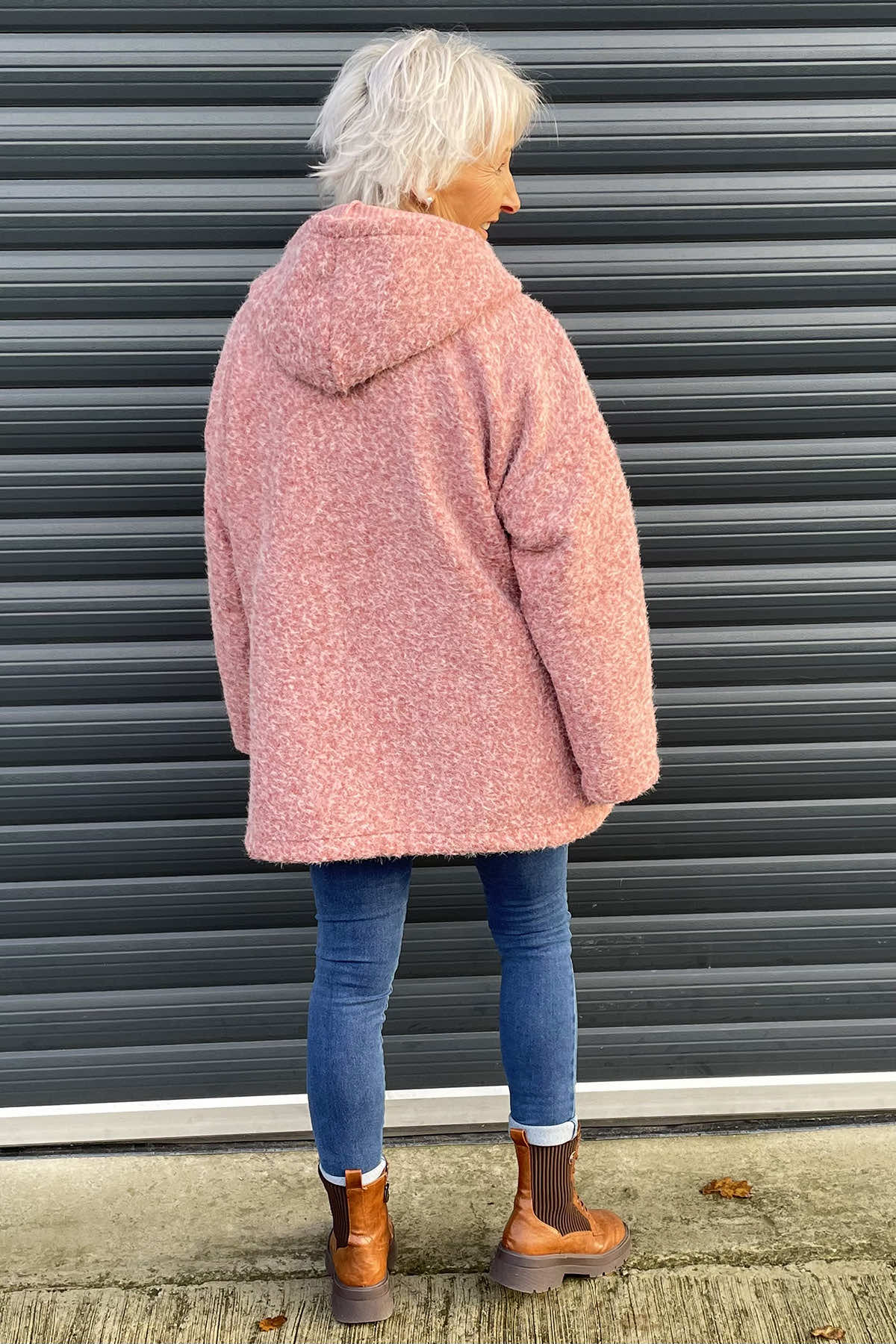 Beatrice Hooded Zip Up Jacket Pink