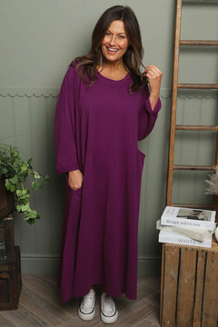 Penny Cotton Dress Berry