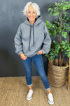 Rylie Hooded Sweat Top Mid Grey