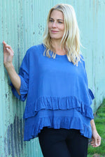 Allena Frill Top Royal Blue Royal Blue - Allena Frill Top Royal Blue