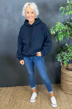 Rylie Hooded Sweat Top Navy Navy - Rylie Hooded Sweat Top Navy