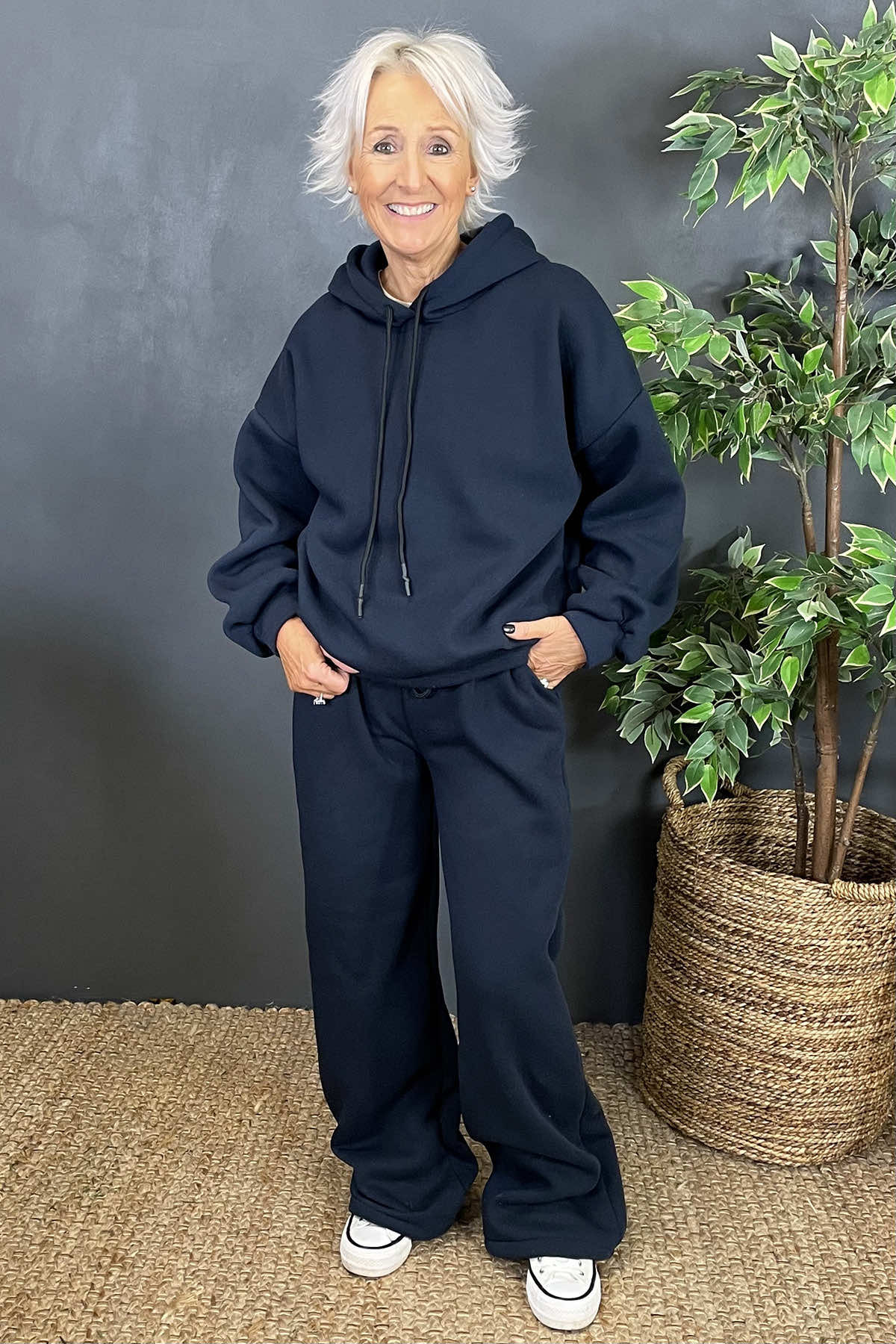 Rylie Hooded Sweat Top Navy