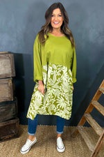 Iris Cotton Tunic Olive Olive - Iris Cotton Tunic Olive