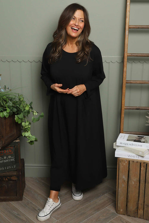 Penny Cotton Dress Black - Image 2