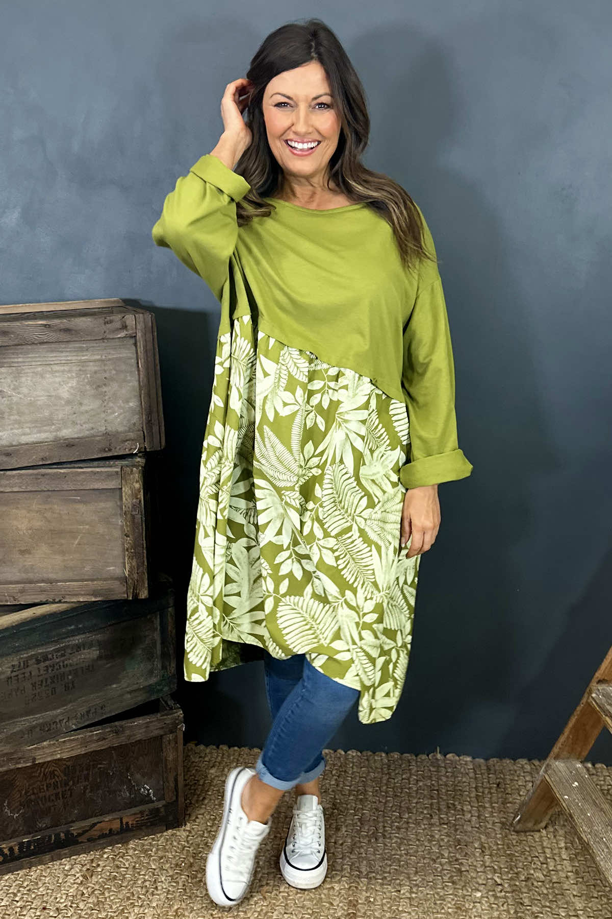 Iris Cotton Tunic Olive