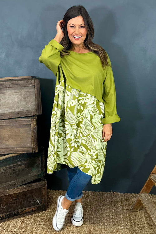 Iris Cotton Tunic Olive - Image 3