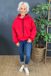 Rylie Hooded Sweat Top Red