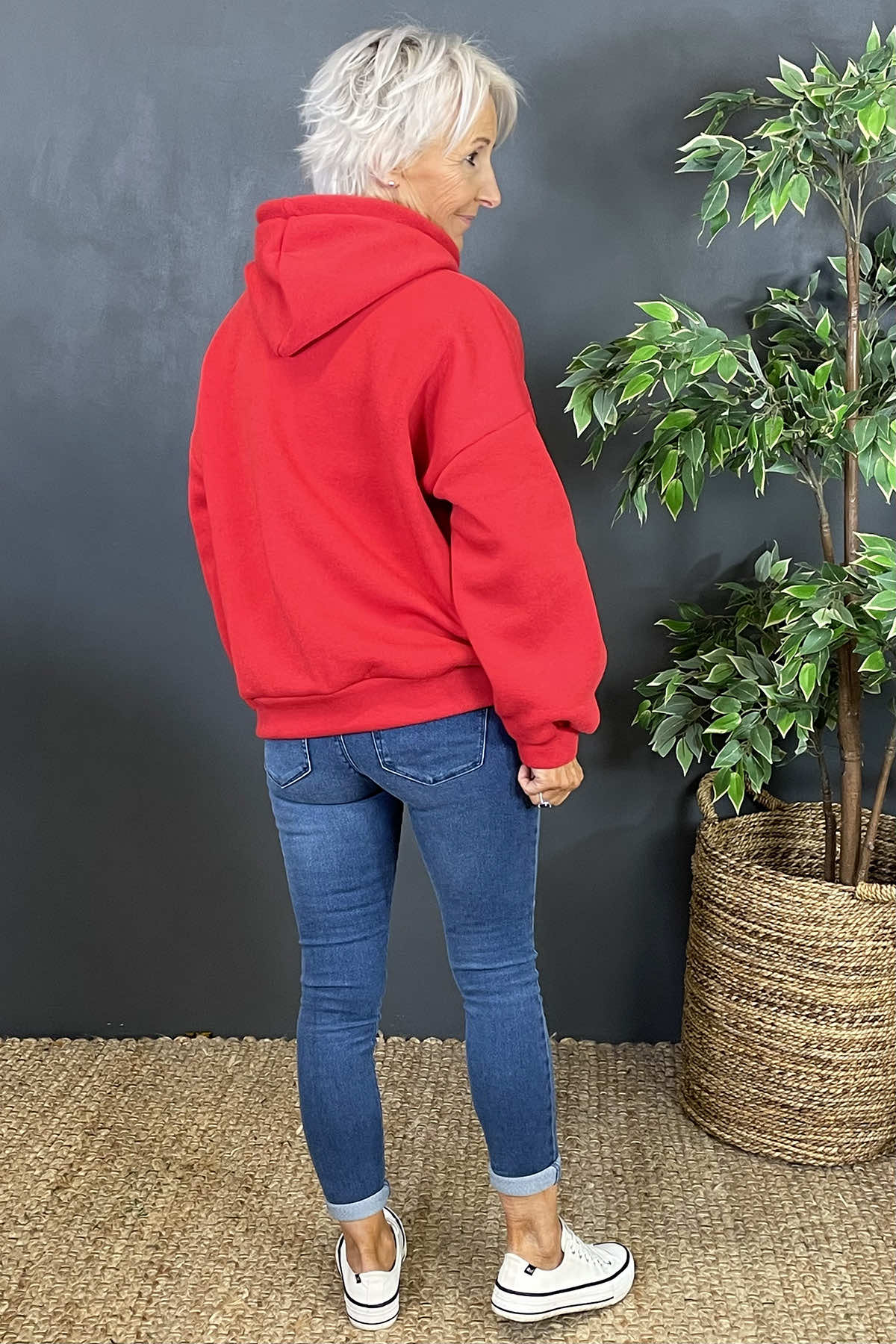 Rylie Hooded Sweat Top Red