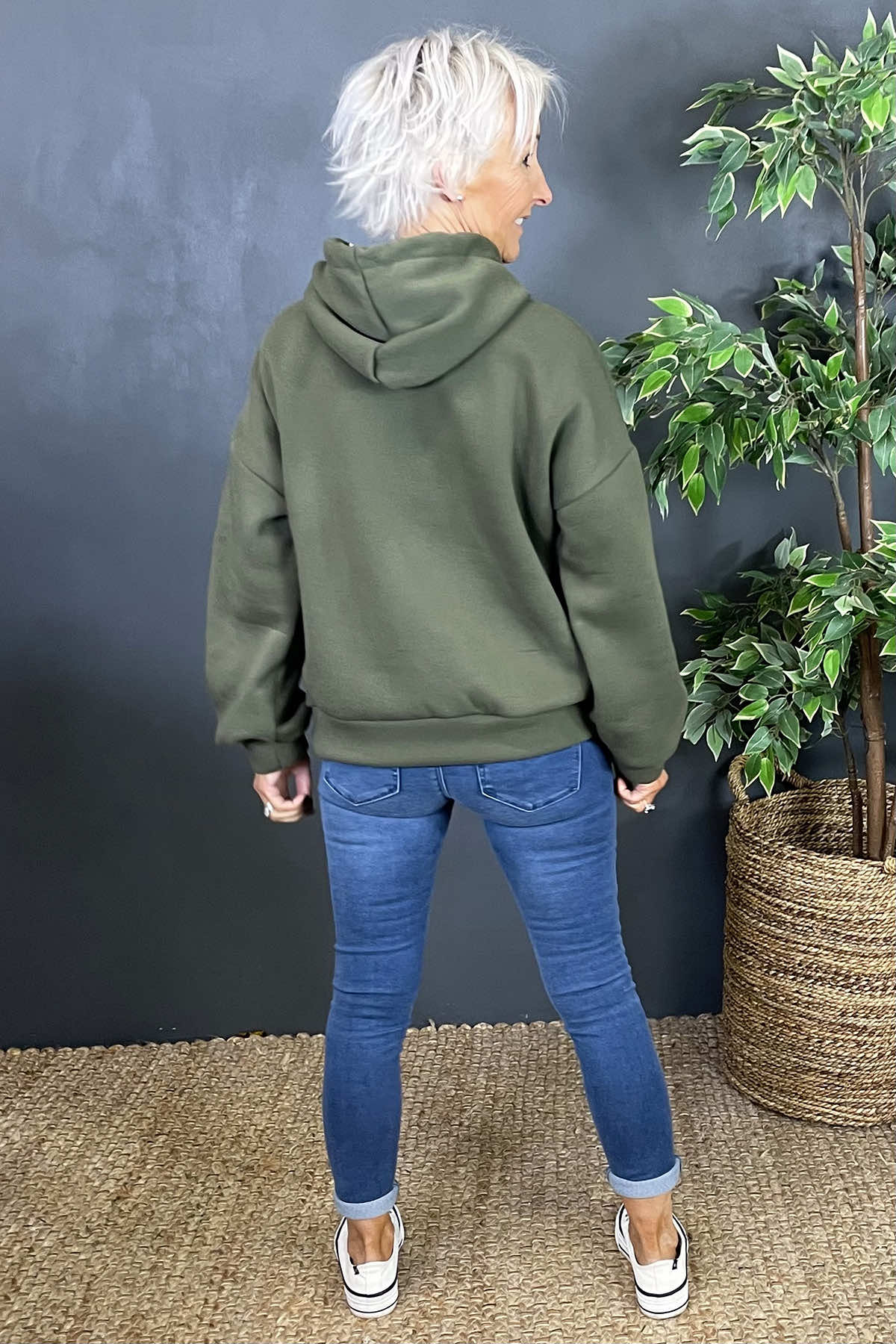 Rylie Hooded Sweat Top Khaki