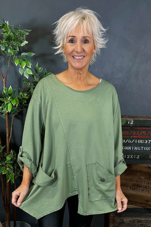 Sanda Cotton Top Khaki - Image 3