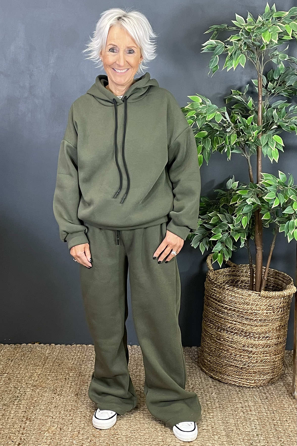 Rylie Hooded Sweat Top Khaki