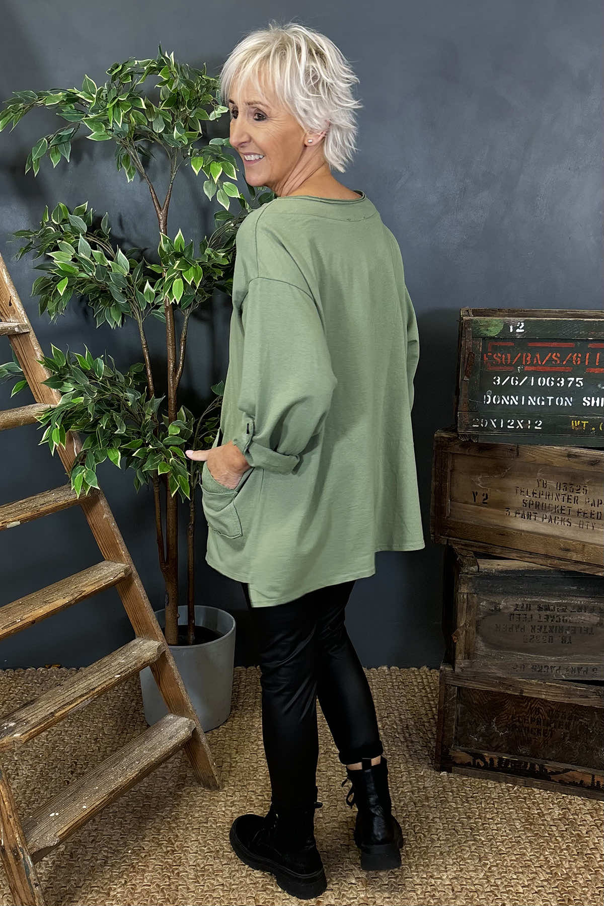 Sanda Cotton Top Khaki