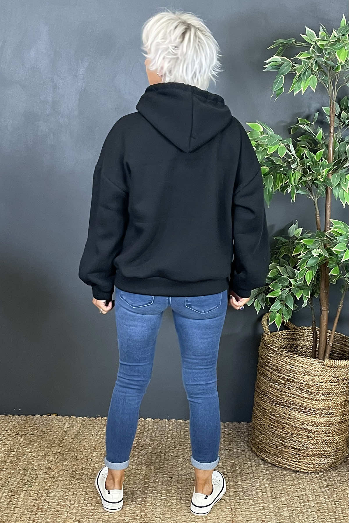 Rylie Hooded Sweat Top Black