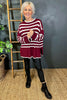 Patsy Stripe Jumper Wine