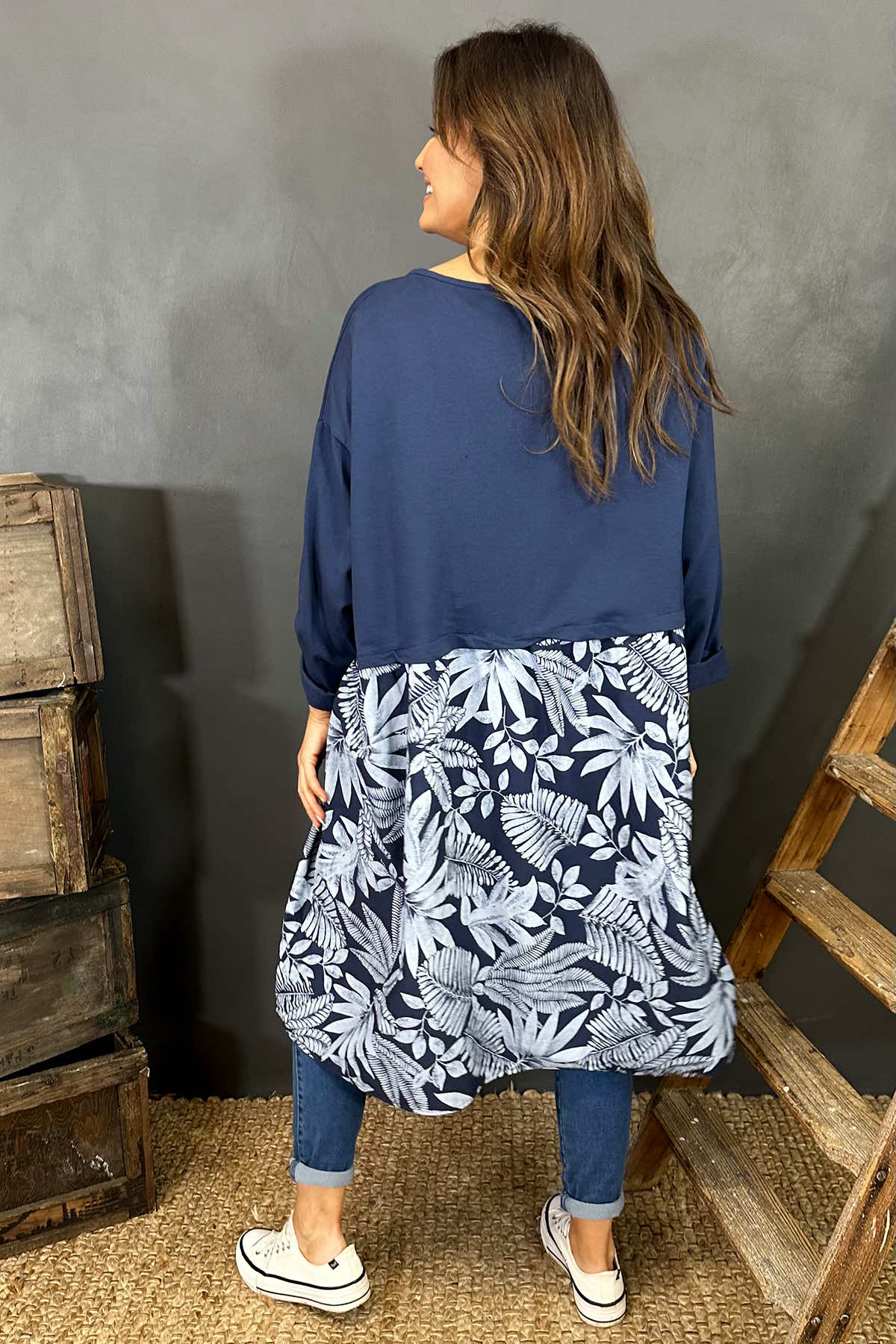 Iris Cotton Tunic Navy