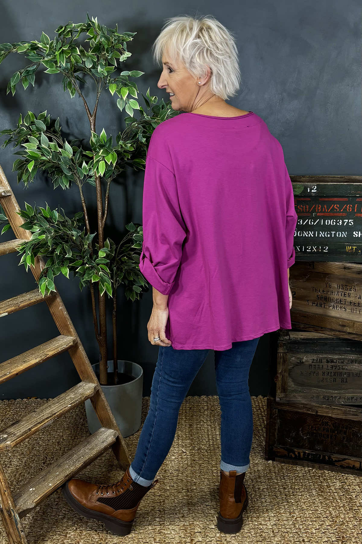 Sanda Cotton Top Berry