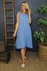 Imani Sleeveless Gingham Dress Cobalt