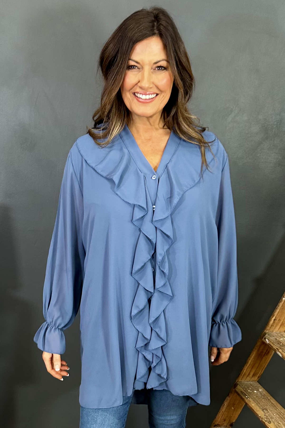 Dorota Shirt Tunic Denim Blue