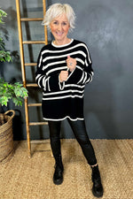 Patsy Stripe Jumper Black Black - Patsy Stripe Jumper Black