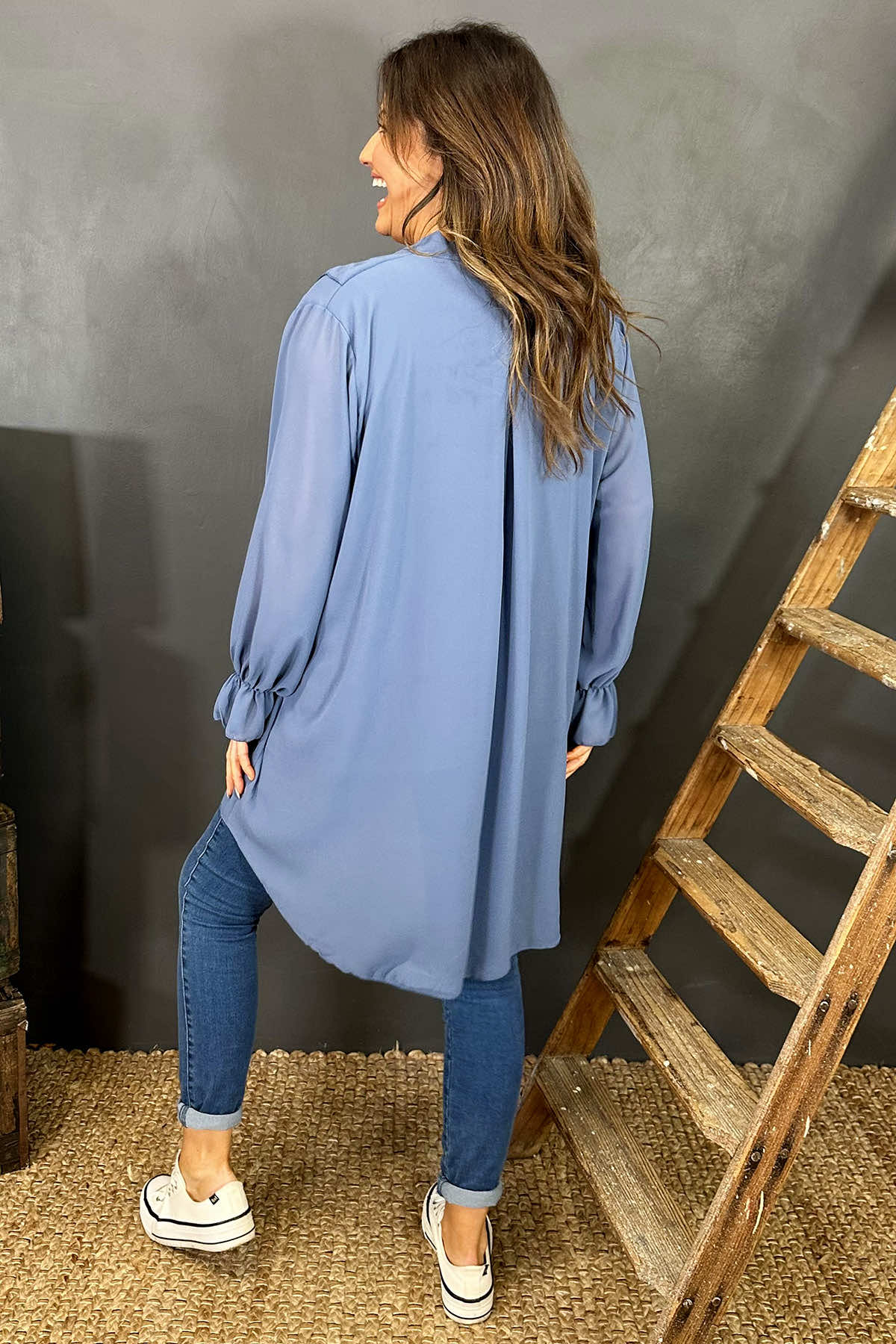 Dorota Shirt Tunic Denim Blue