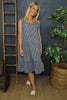 Imani Sleeveless Gingham Dress Navy