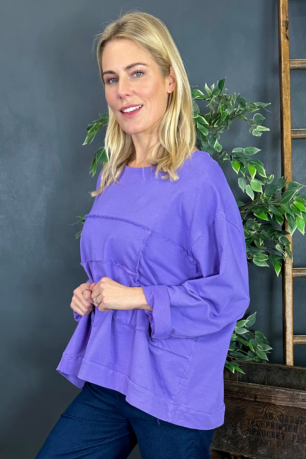 Carmela Cotton Top Purple