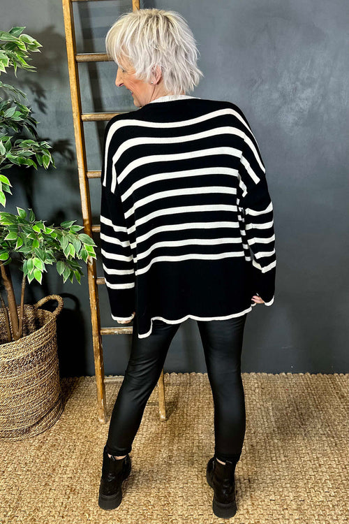 Patsy Stripe Jumper Black - Image 4