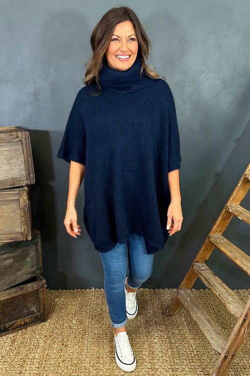 Norah Polo Neck Knitted Jumper Navy