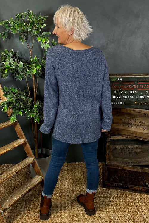 Fallon Knitted Top Navy - Image 4