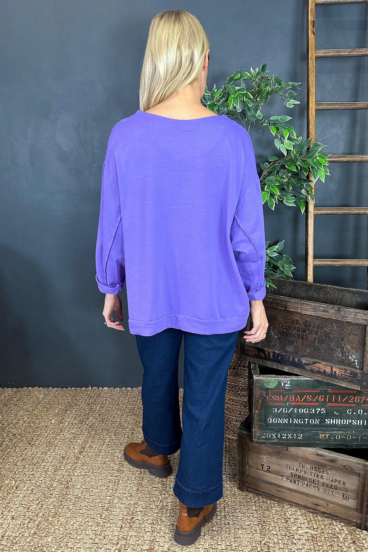 Carmela Cotton Top Purple