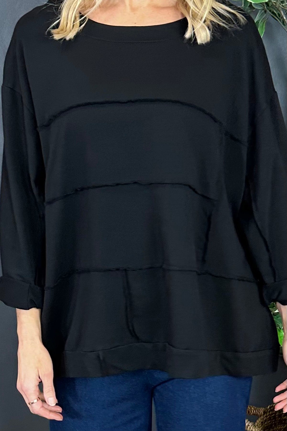 Carmela Cotton Top Black