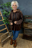 Delaney Velour Hooded Top Cocoa